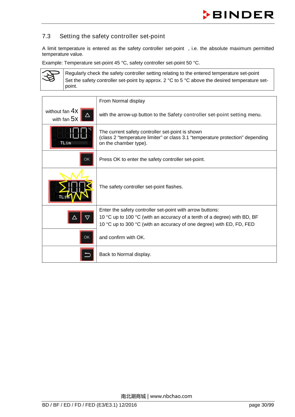 Binder ED260 Natural convection ovenManual page 30