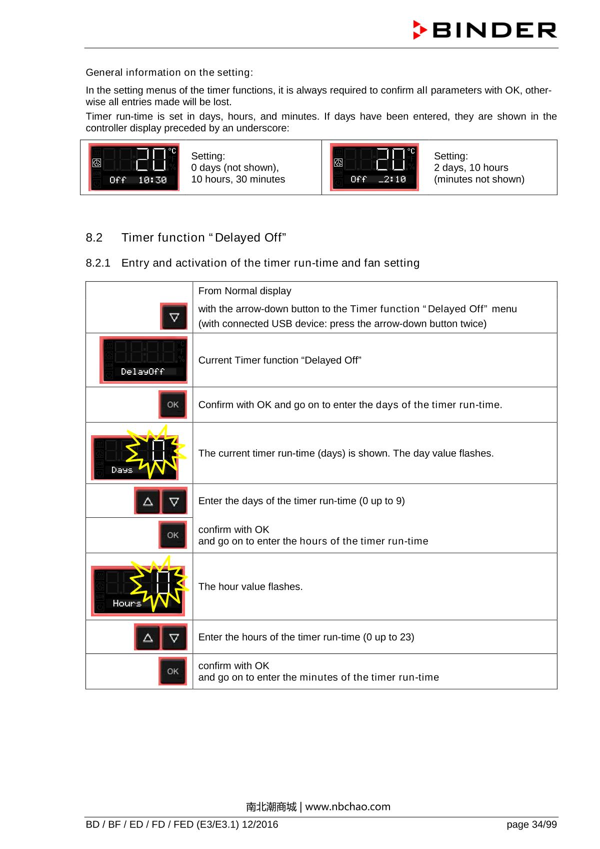 Binder ED260 Natural convection ovenManual page 34