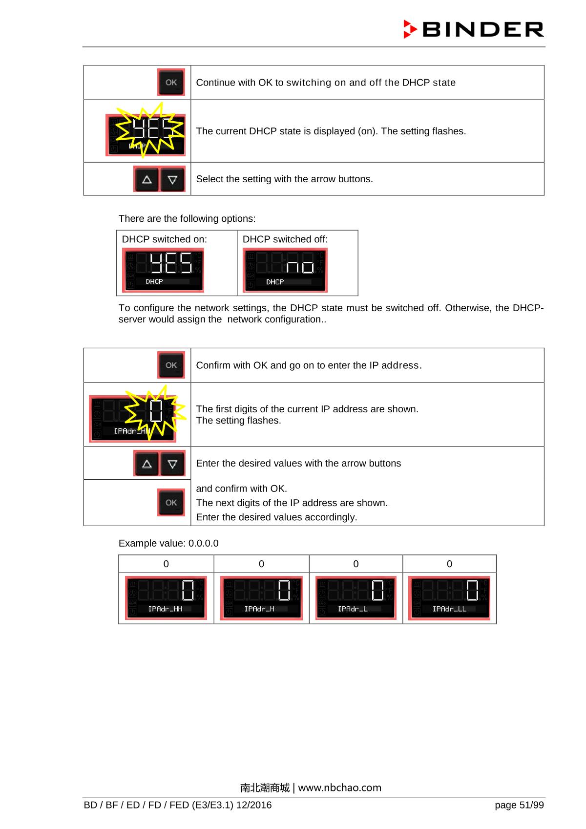 Binder ED260 Natural convection ovenManual page 51