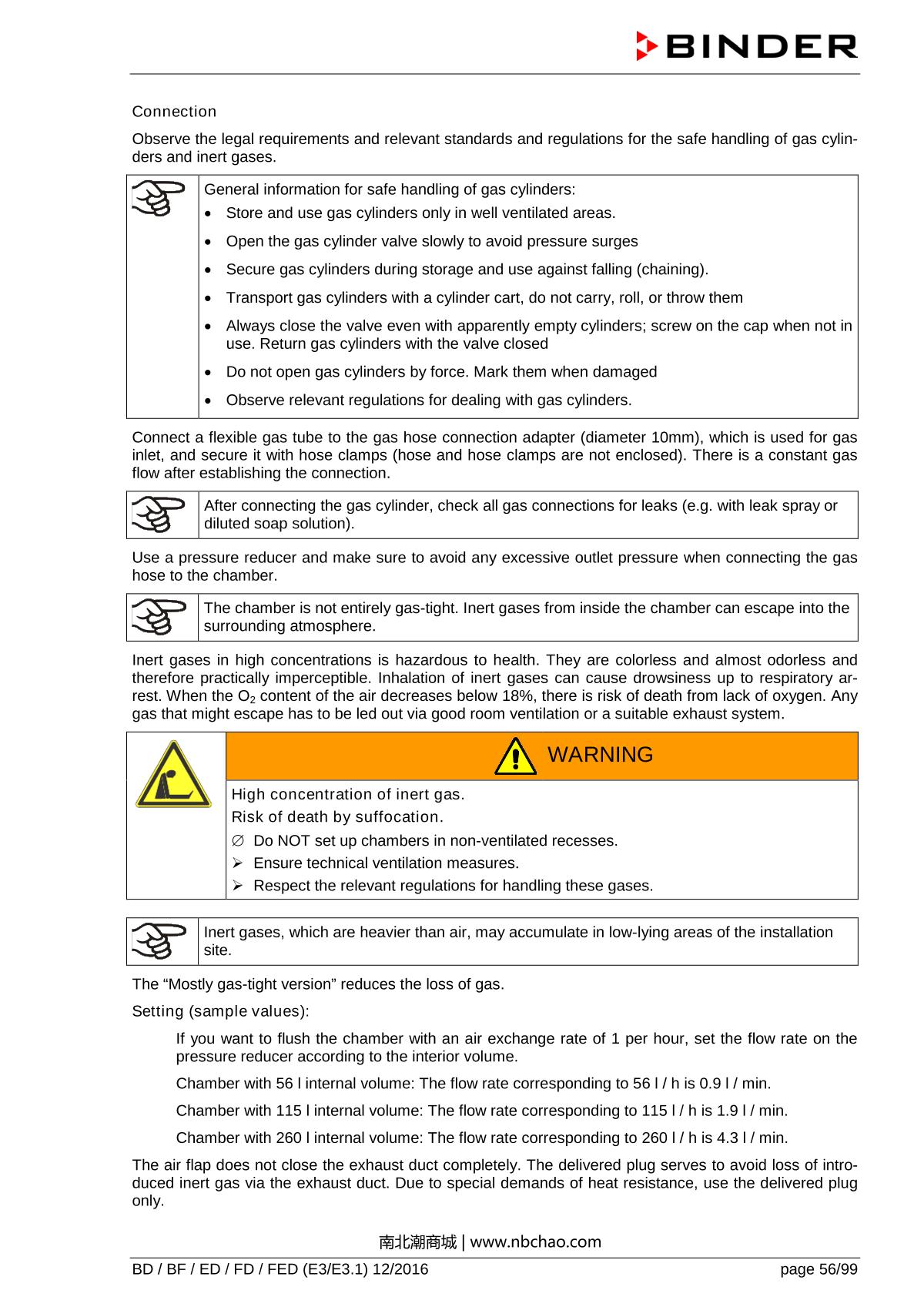 Binder ED260 Natural convection ovenManual page 56