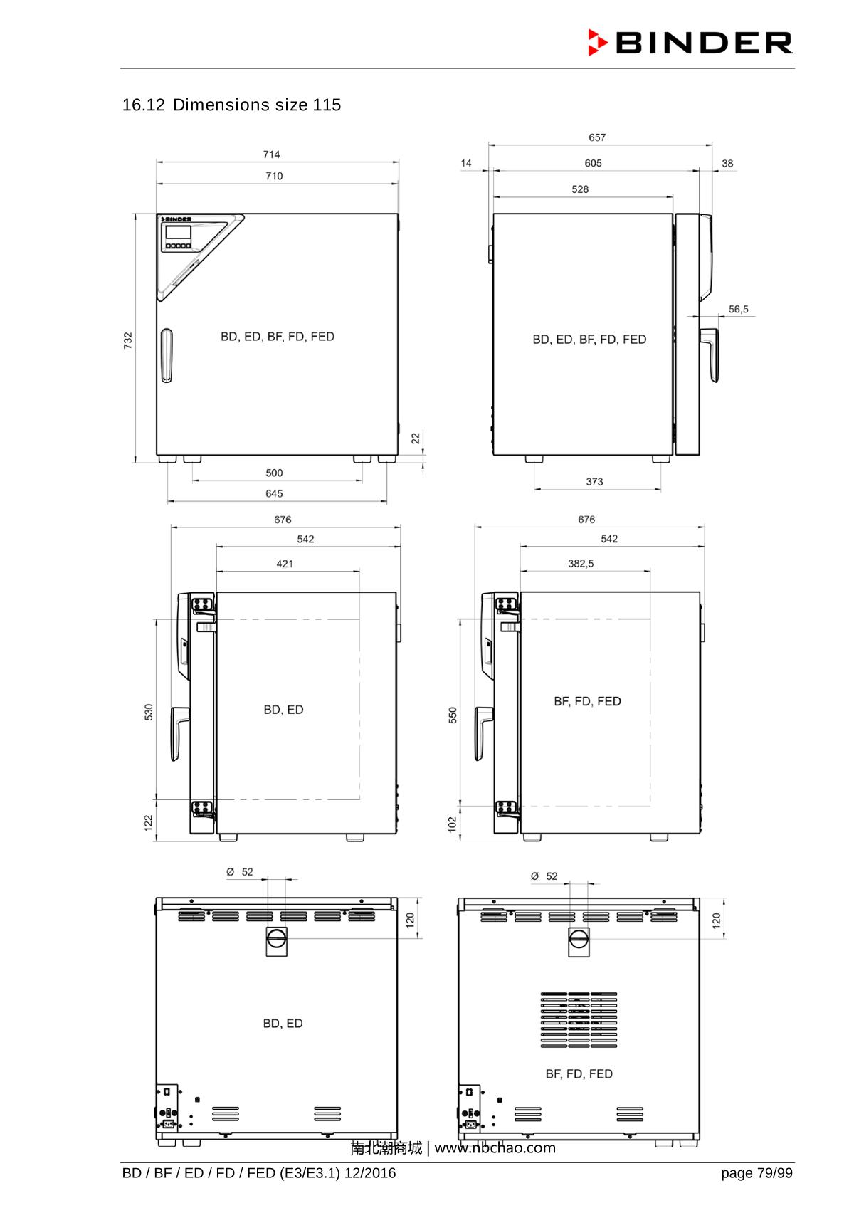 Binder ED260 Natural convection ovenManual page 79