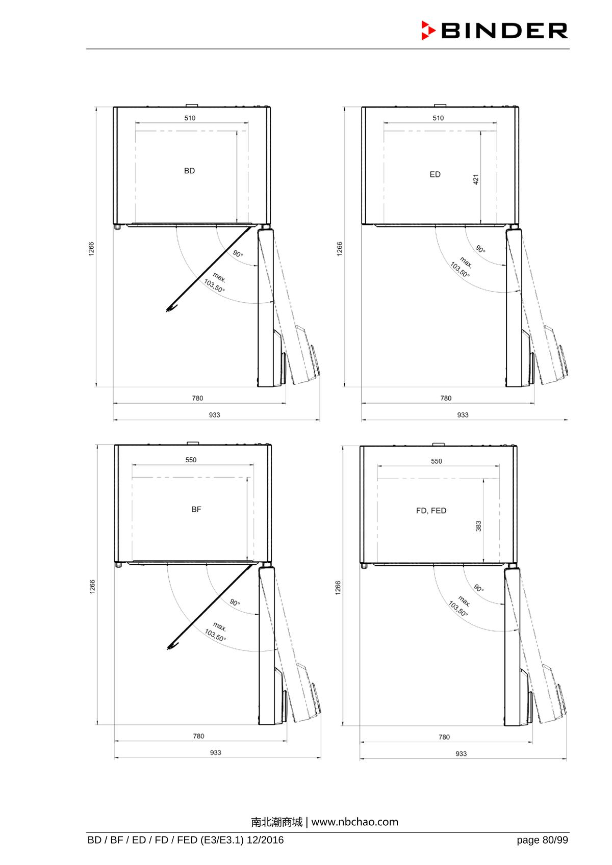 Binder ED260 Natural convection ovenManual page 80