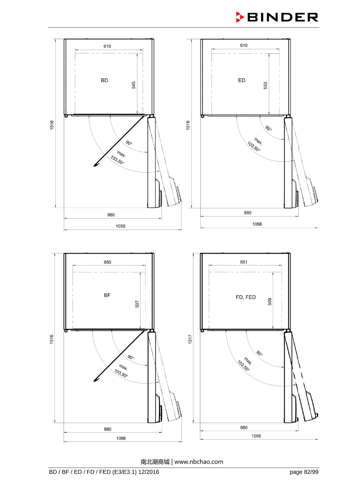 Binder ED260 Natural convection ovenManual page 82