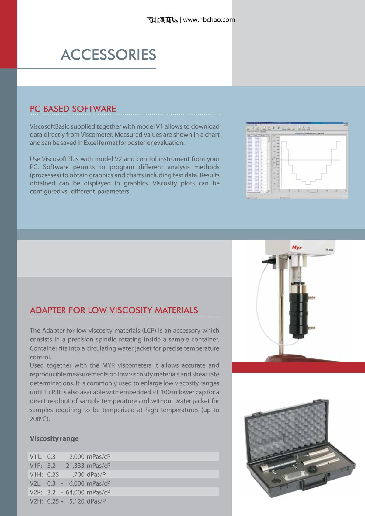 TQC sheen DV1310 Viscometer brochure page 4