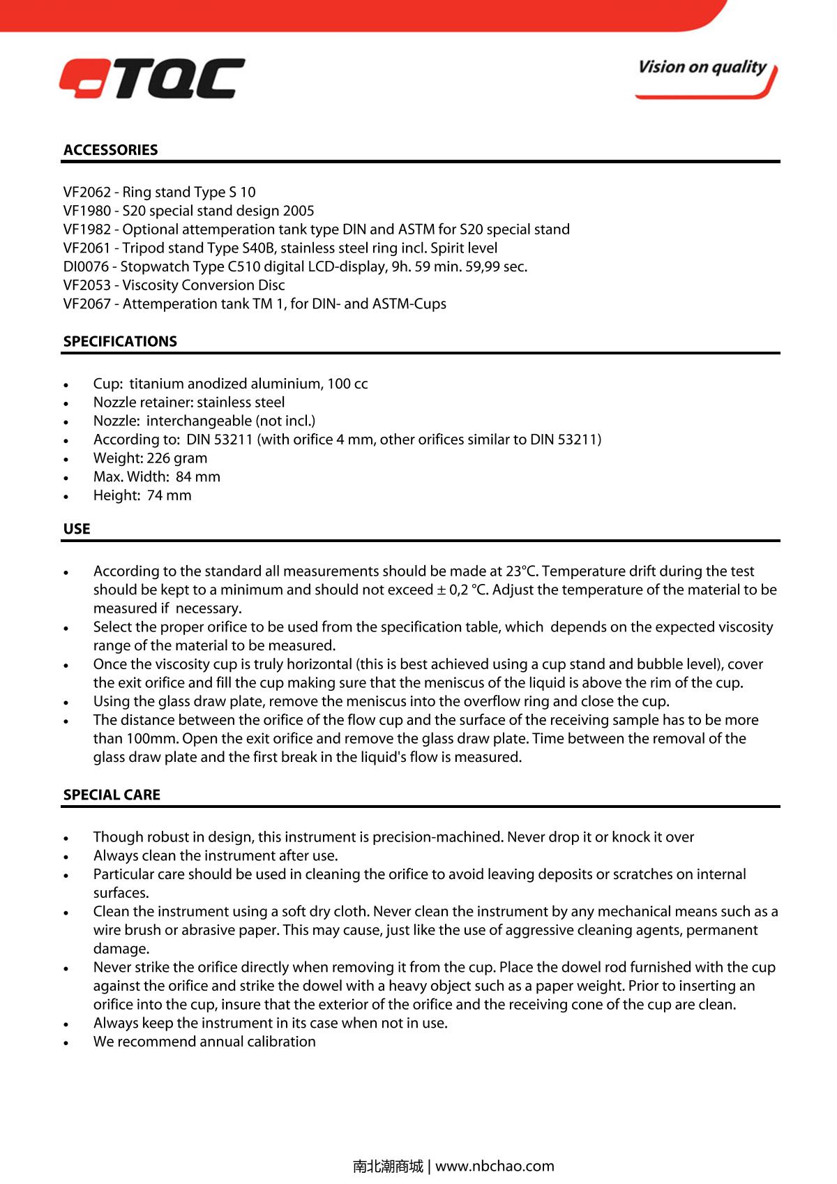 TQC sheen VF2025 filterManual page 2