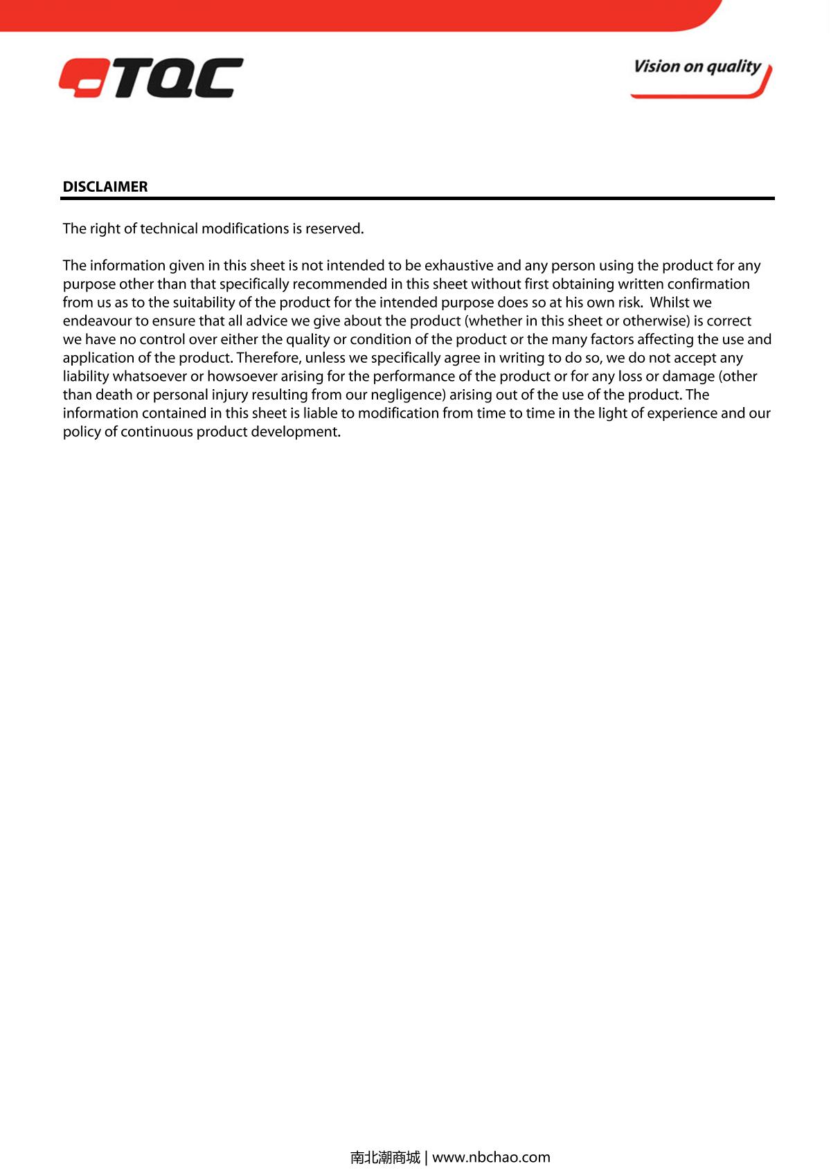 TQC sheen VF2027 filterManual page 3