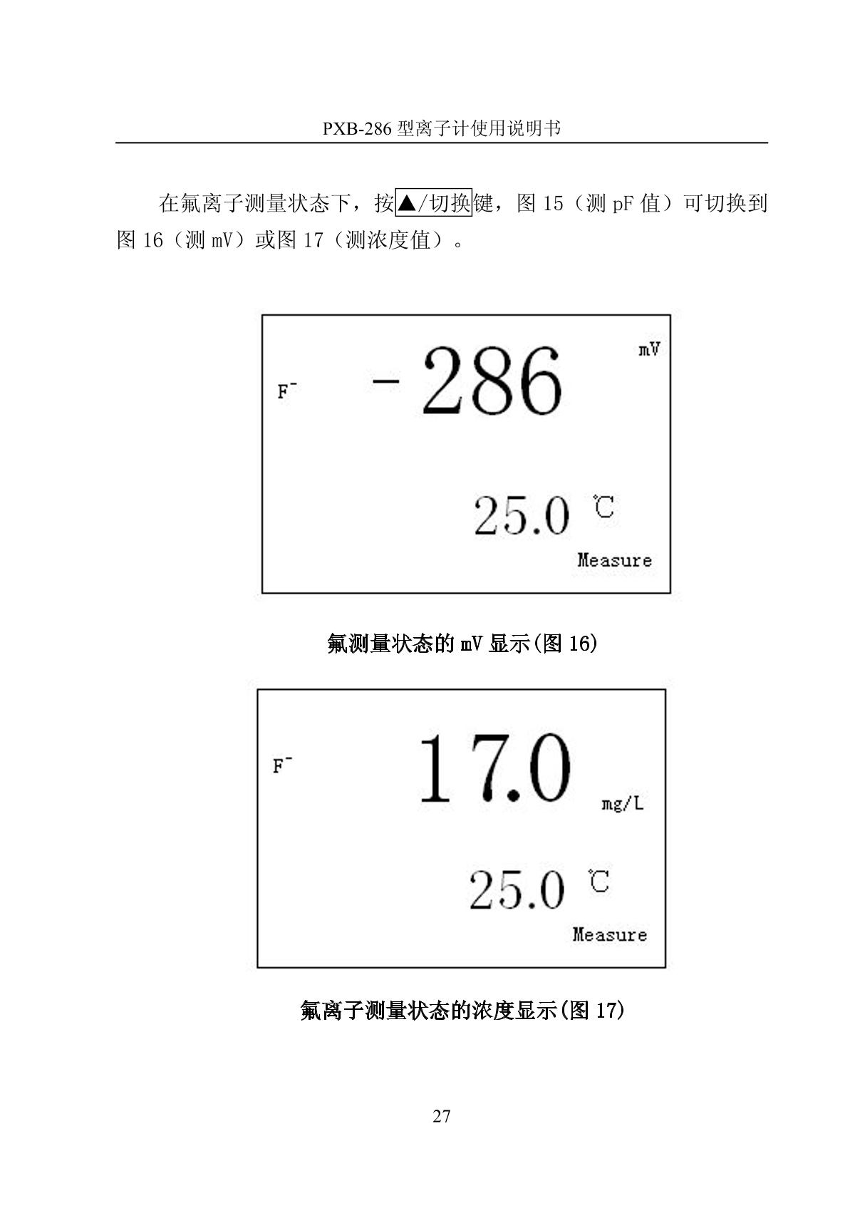 LeiCi PXB-286 Ion meter (portable)Manual page 30