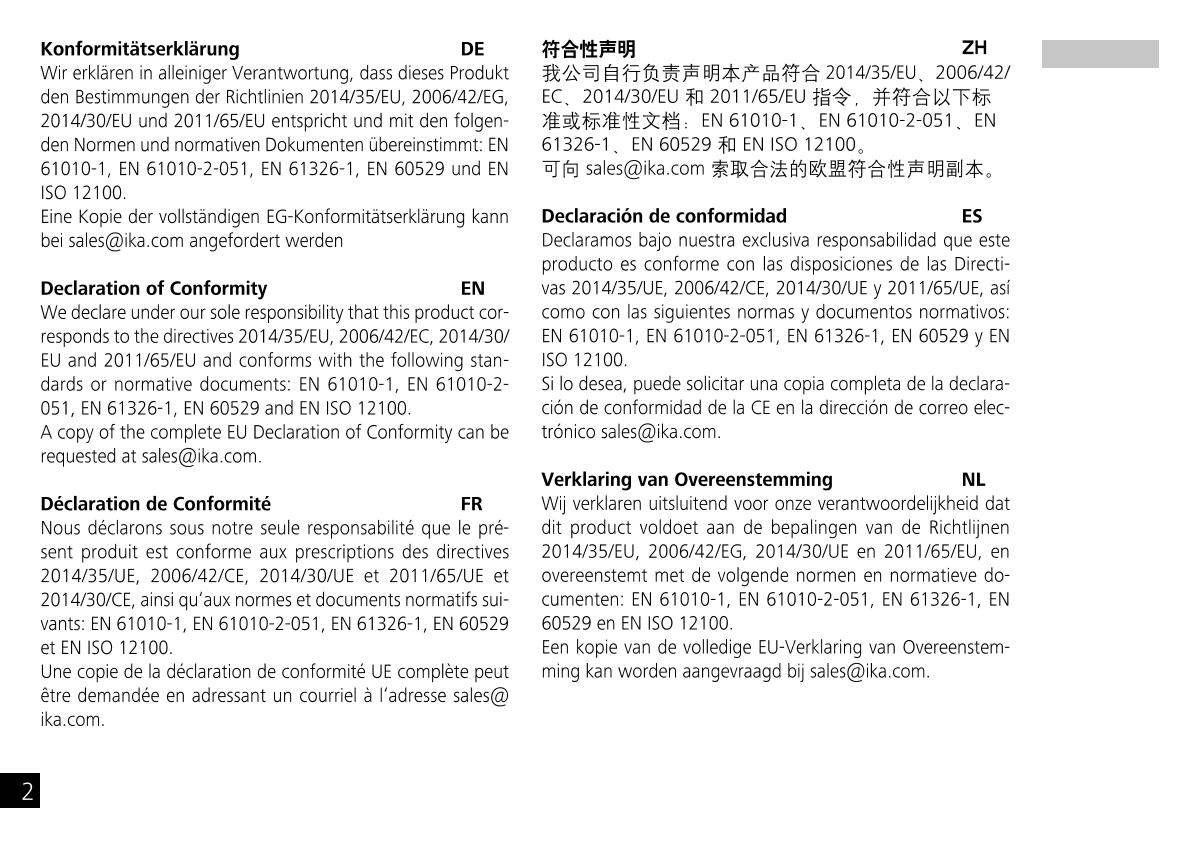 IKA Mobile Little Tony Magnetic StirrerManual page 2