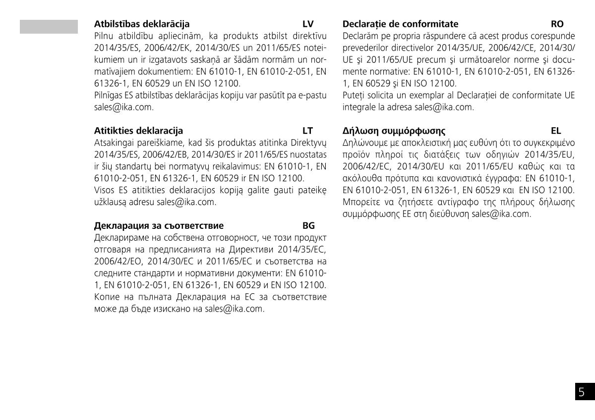 IKA Mobile Little Tony Magnetic StirrerManual page 5