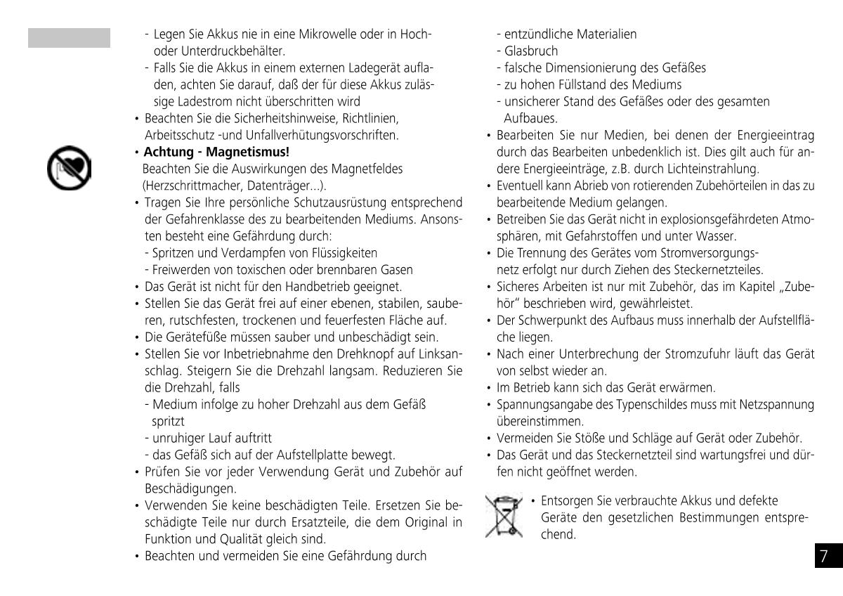 IKA Mobile Little Tony Magnetic StirrerManual page 7