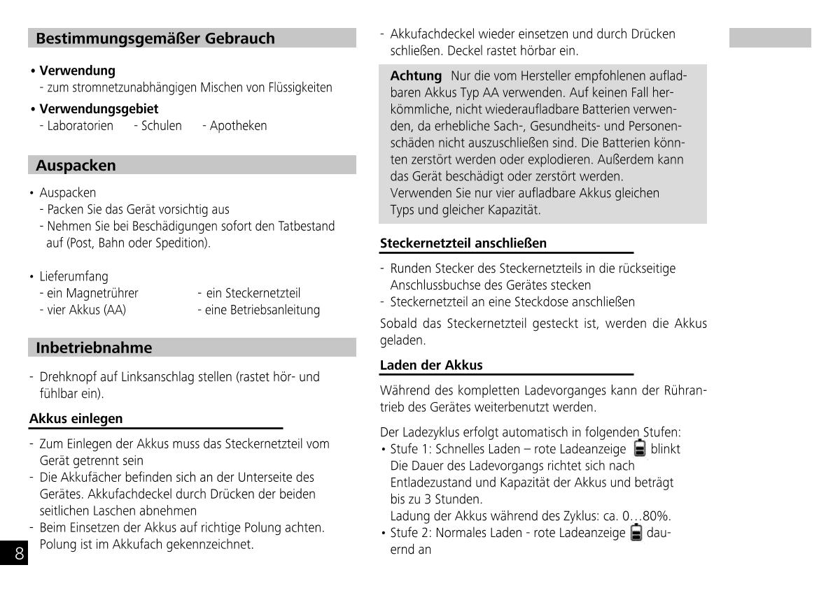 IKA Mobile Little Tony Magnetic StirrerManual page 8