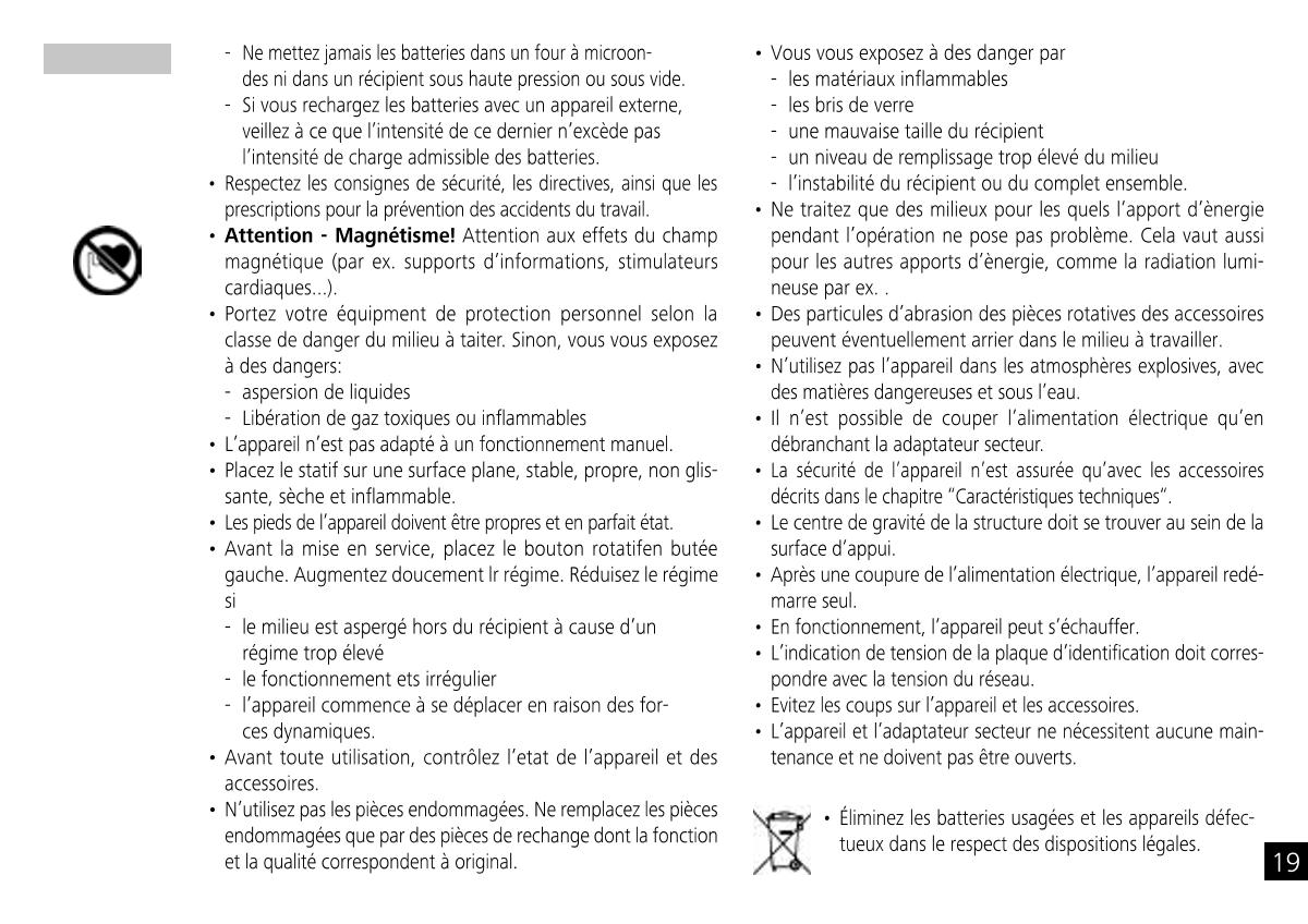 IKA Mobile Little Tony Magnetic StirrerManual page 19