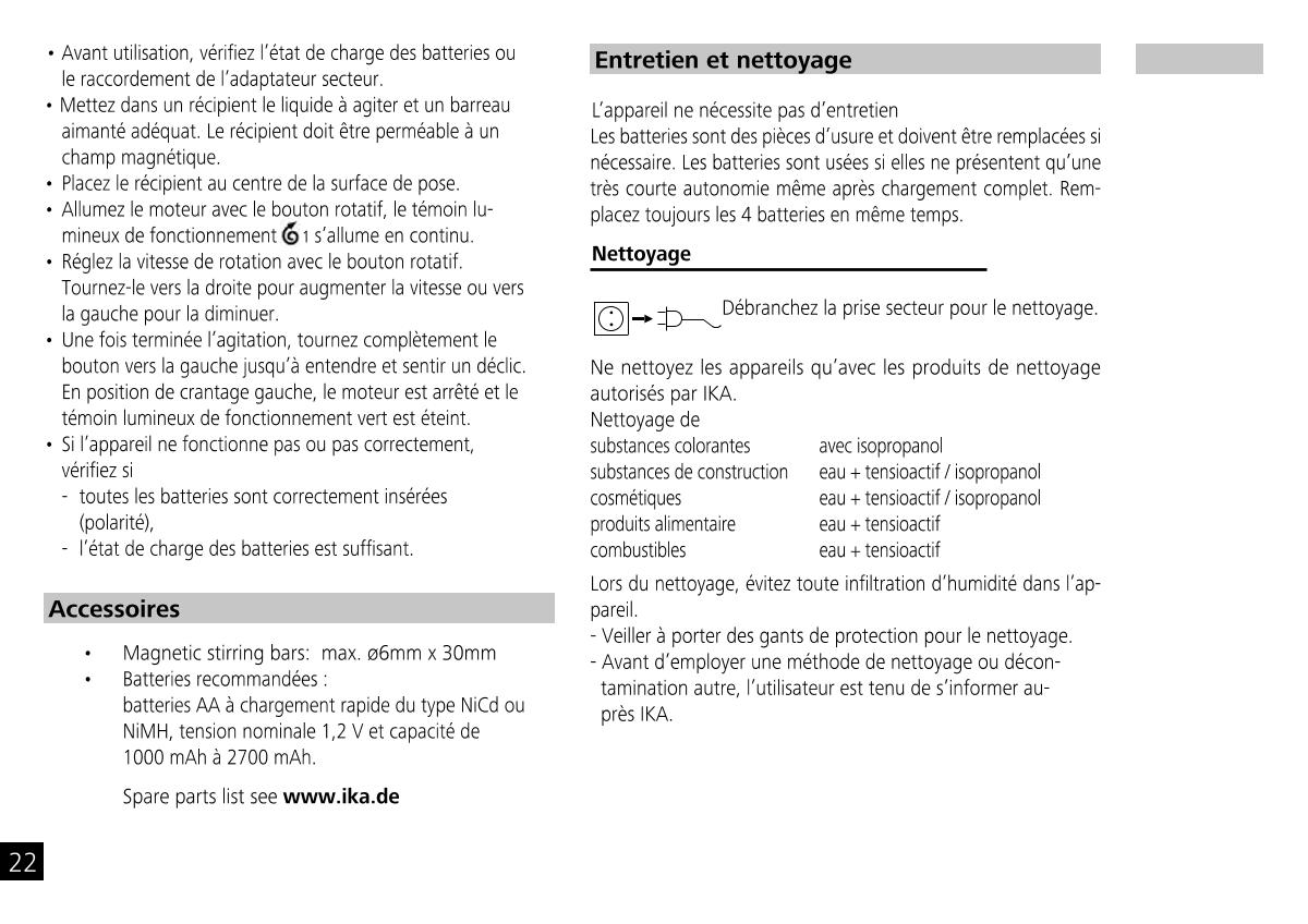 IKA Mobile Little Tony Magnetic StirrerManual page 22