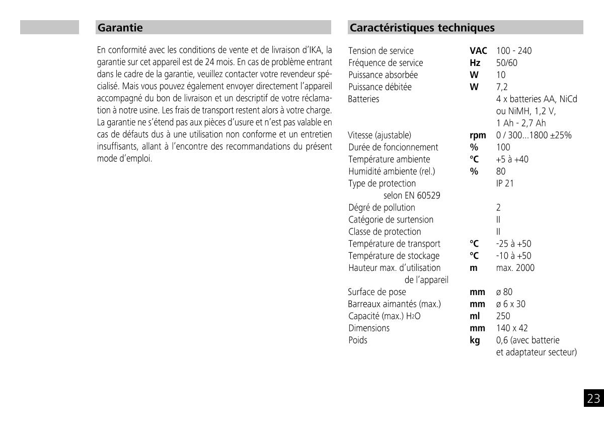 IKA Mobile Little Tony Magnetic StirrerManual page 23