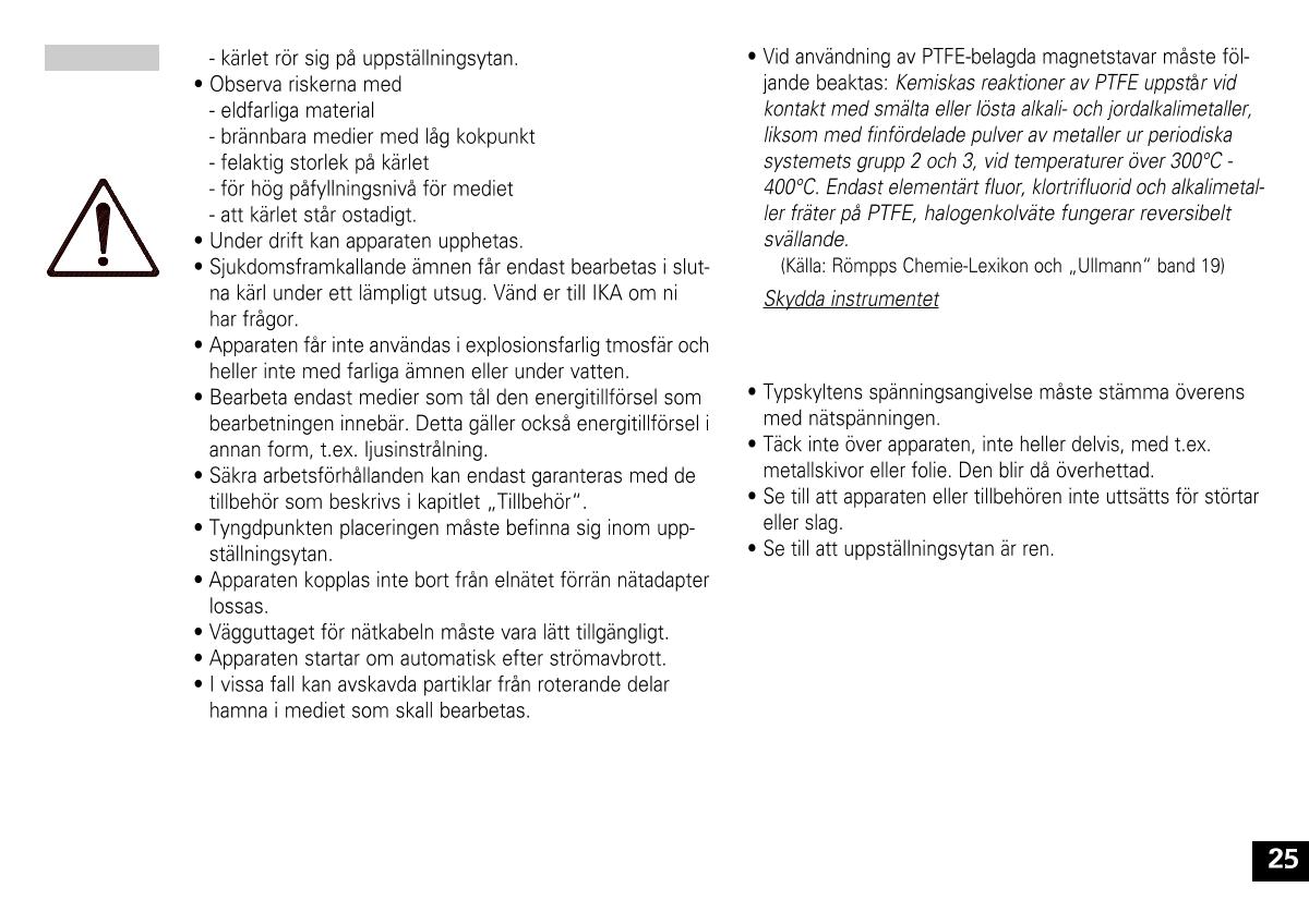 IKA color squid white Small Disc Magnetic StirrerManual page 25