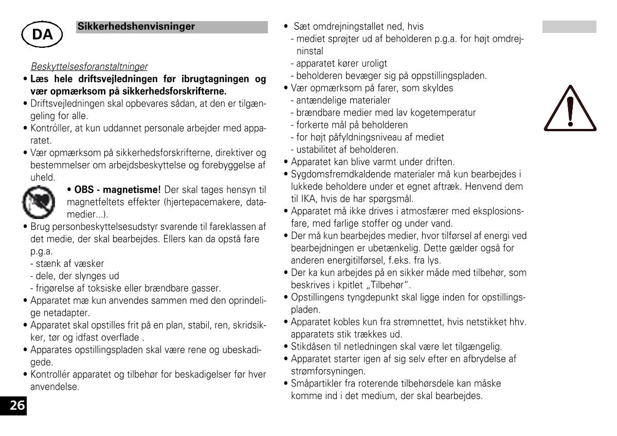 IKA color squid white Small Disc Magnetic StirrerManual page 26