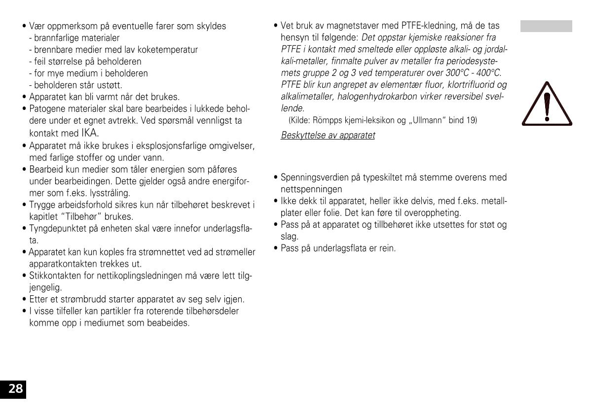 IKA color squid white Small Disc Magnetic StirrerManual page 28
