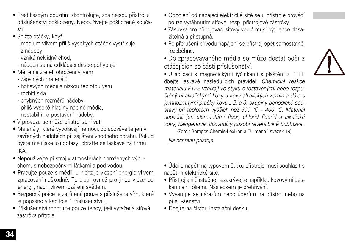 IKA color squid white Small Disc Magnetic StirrerManual page 34