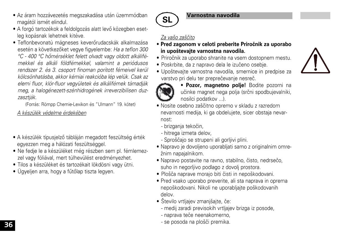 IKA color squid white Small Disc Magnetic StirrerManual page 36