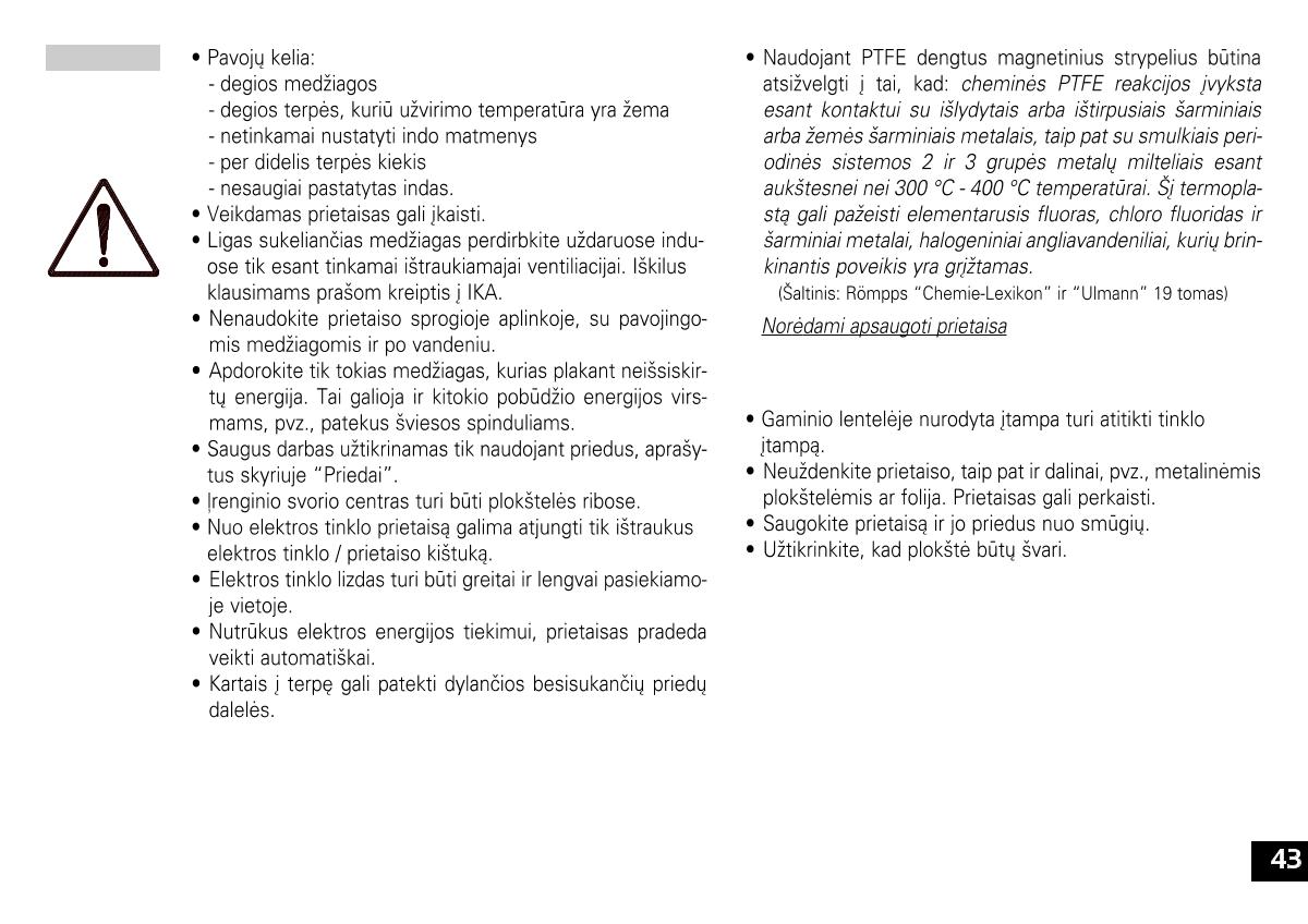 IKA color squid white Small Disc Magnetic StirrerManual page 43