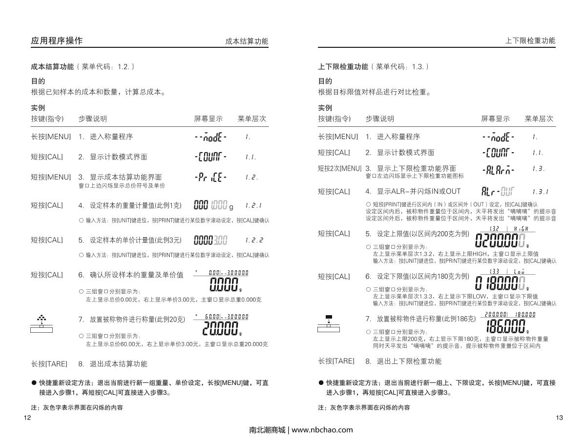 HuaZhi PTQ-A15 Electronic BalanceManual page 8