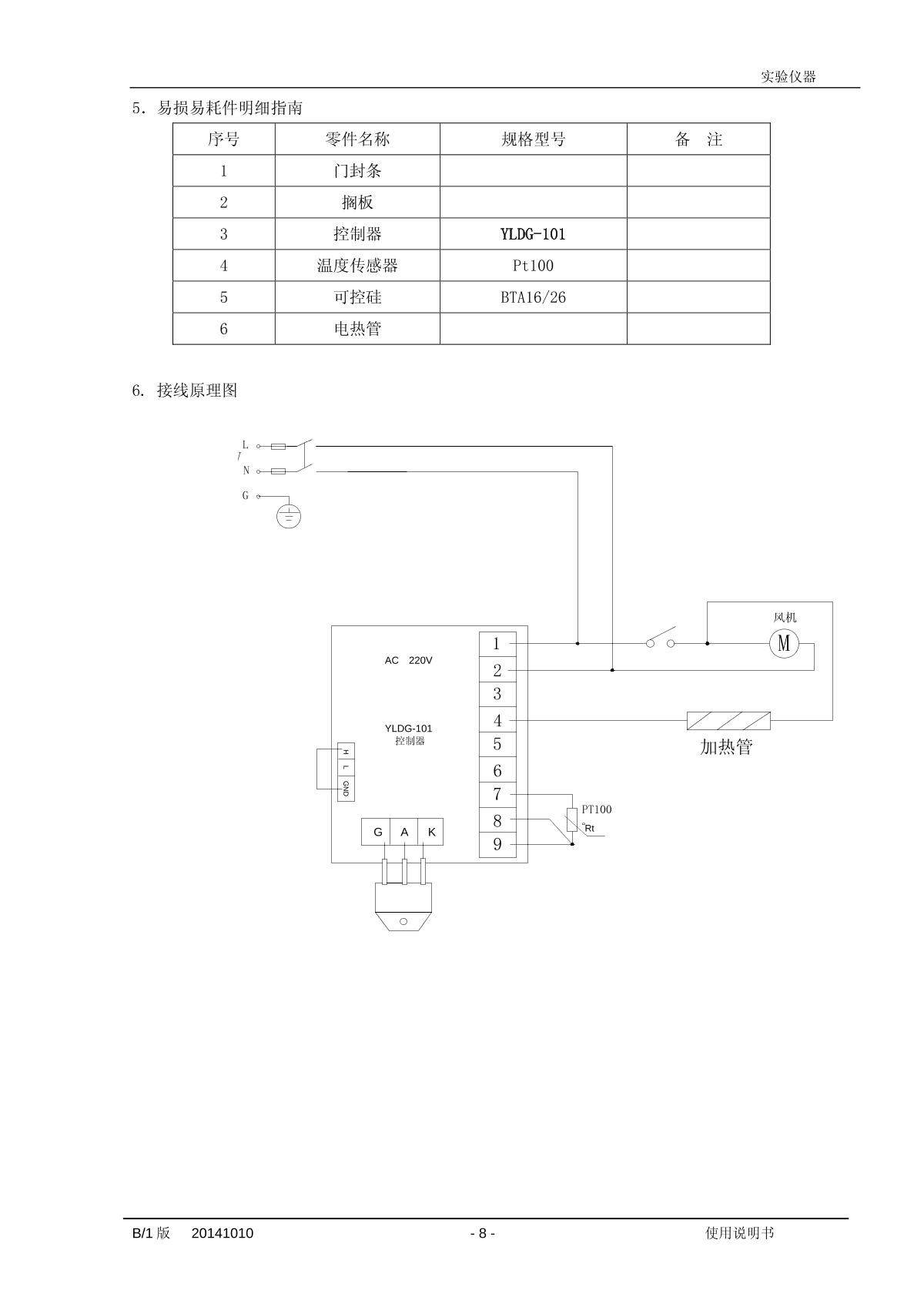 YiHeng DHG-9031A Drying OvenManual page 8