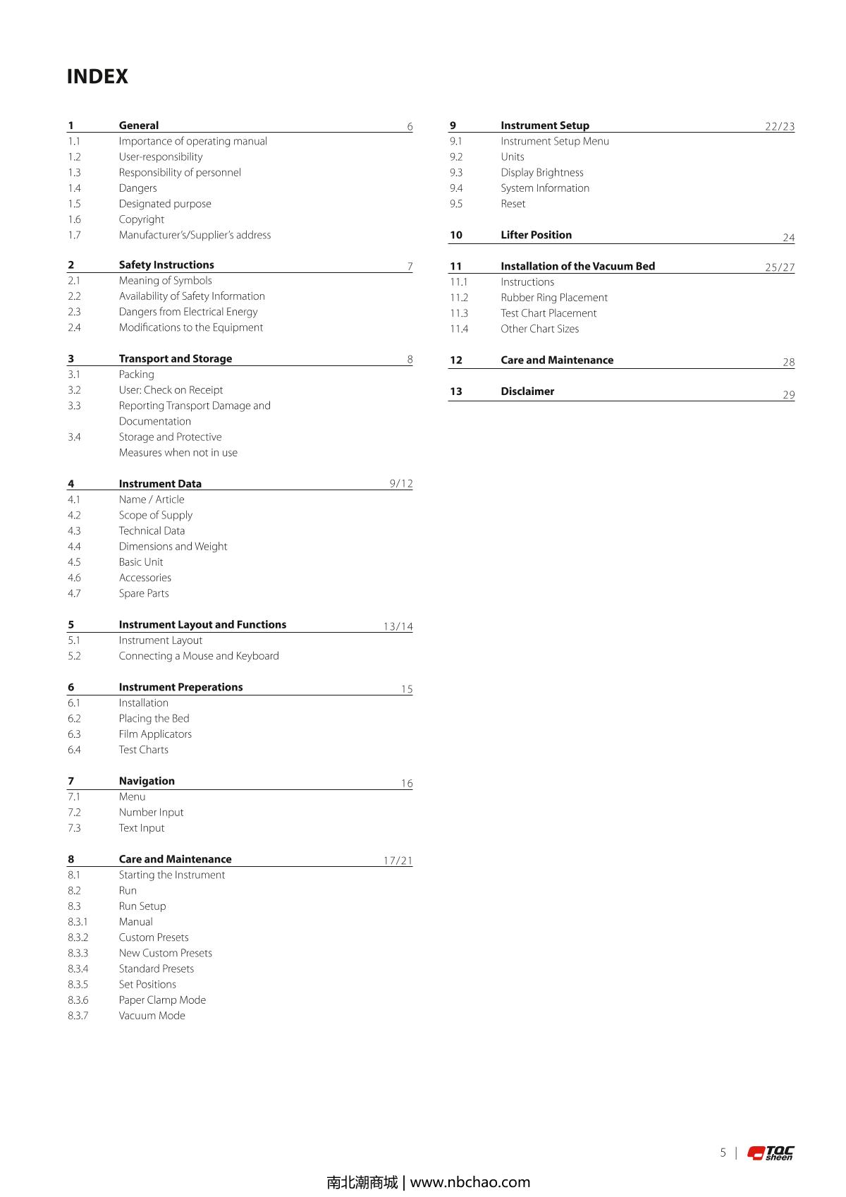 TQC sheen AB4120 Automatic Film ApplicatorManual page 4