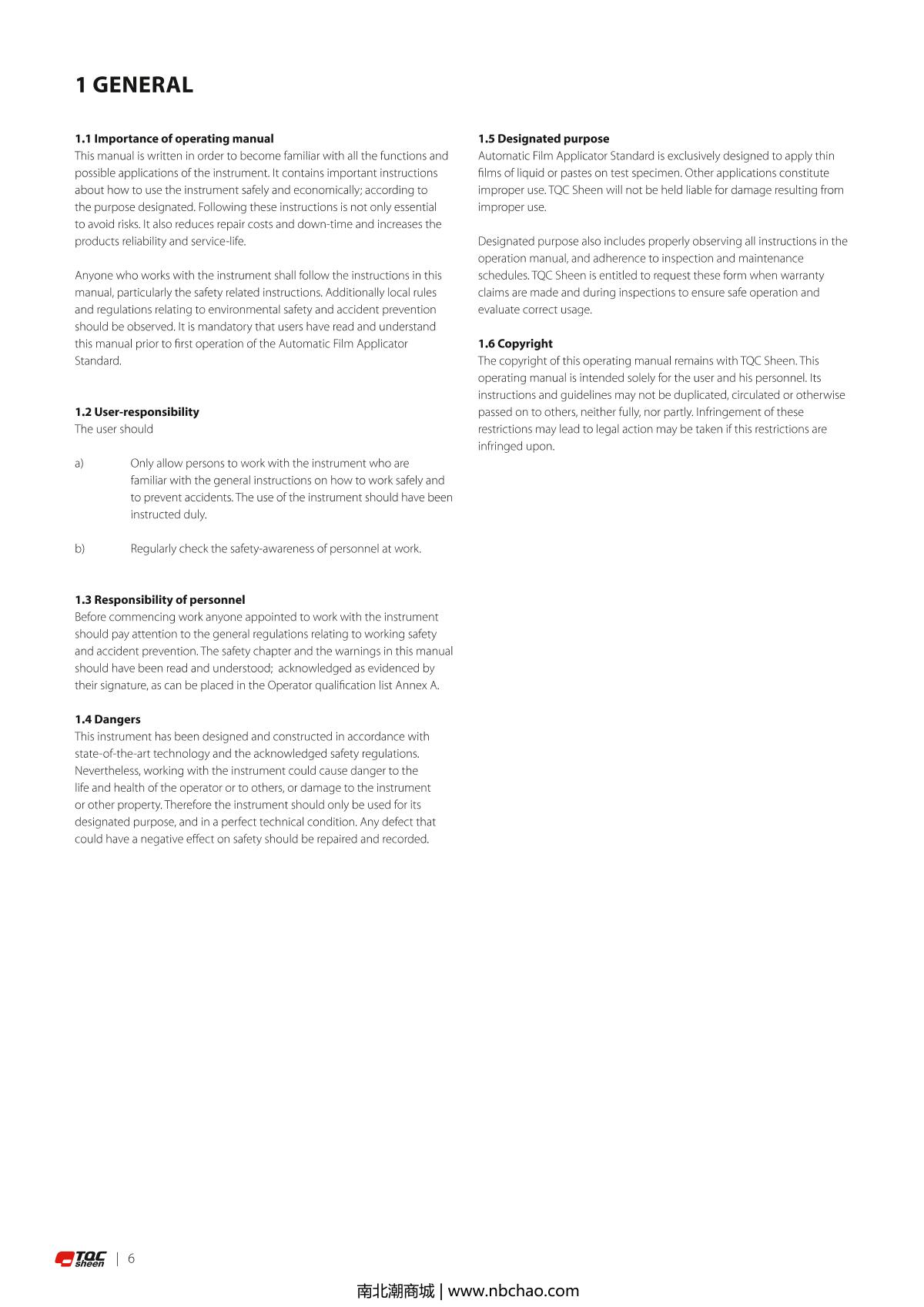 TQC sheen AB4120 Automatic Film ApplicatorManual page 5