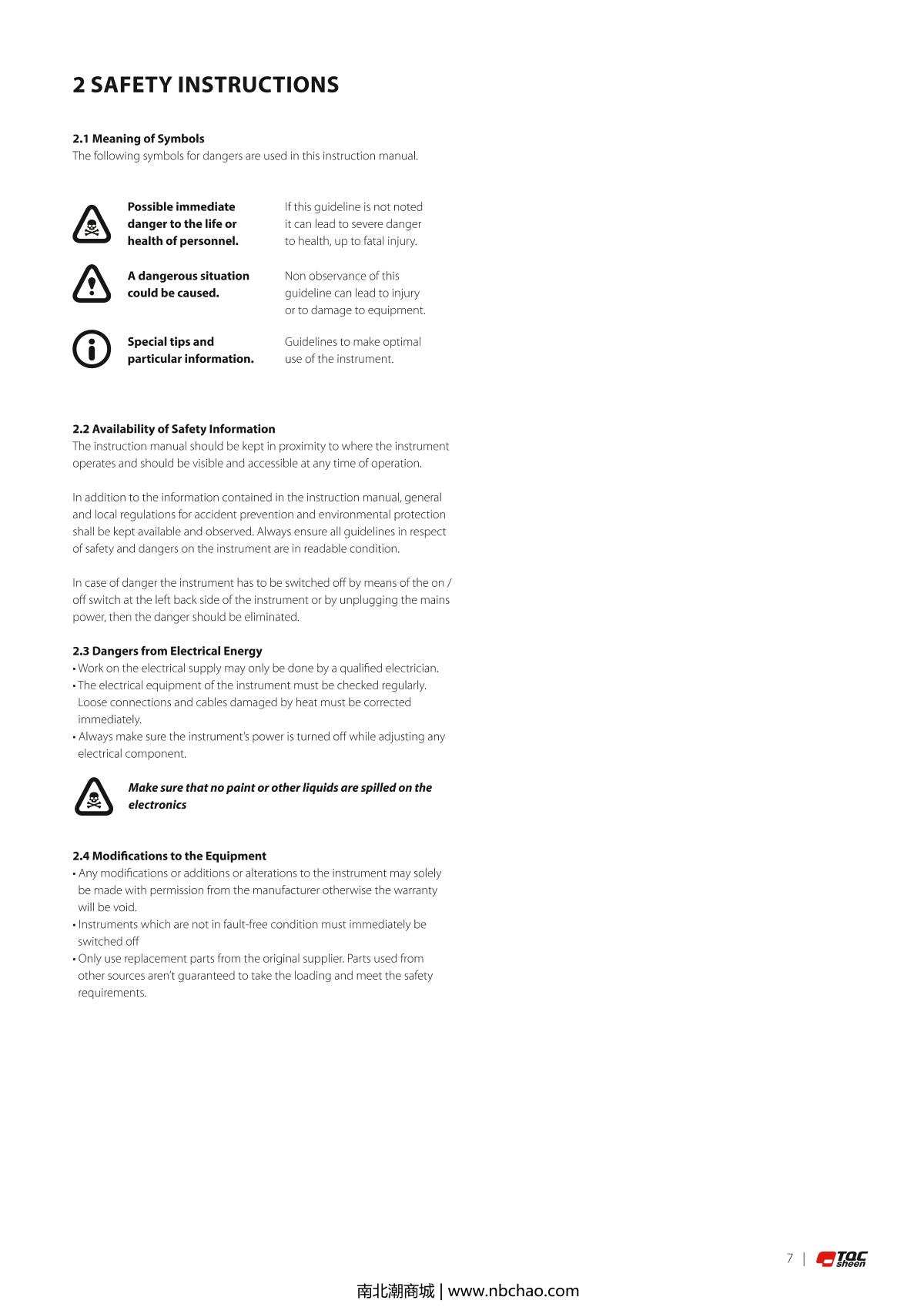TQC sheen AB4120 Automatic Film ApplicatorManual page 6