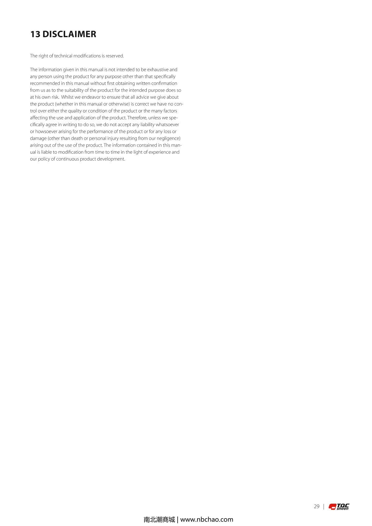 TQC sheen AB4120 Automatic Film ApplicatorManual page 28