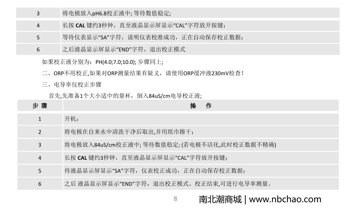 kedida CT-6821 PH & ORP meter brochure page 10