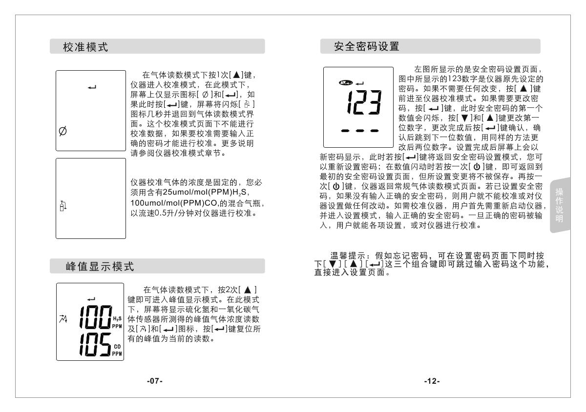 SMART SENSOR AS8903 2-In-1 Gas Detector (diffusion type + pump suction type) brochure page 10