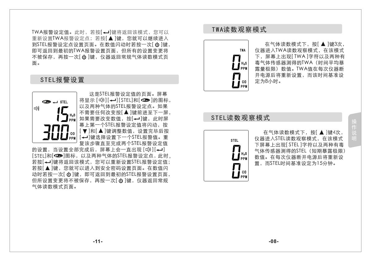 SMART SENSOR AS8903 2-In-1 Gas Detector (diffusion type + pump suction type) brochure page 11