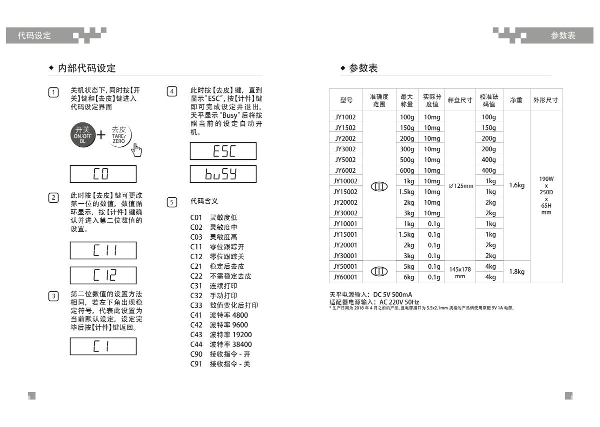 LiangPing YP100K-2 Electronic Balance brochure page 3