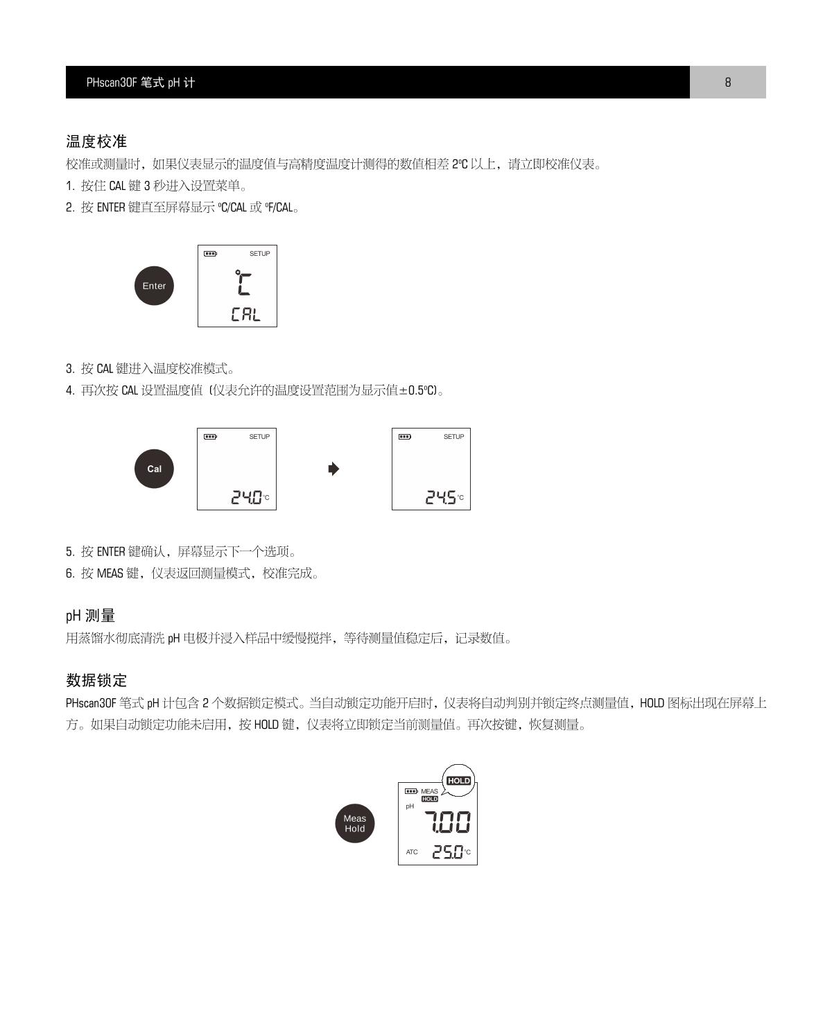 Bante PHscan30F-K Pen pH MeterManual page 9