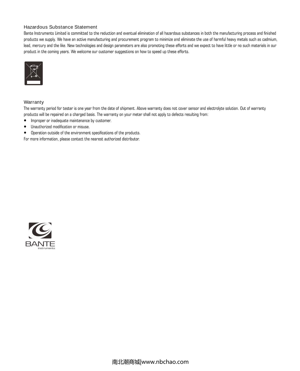 Bante DOscan10 Pen Dissolved Oxygen MeterManual page 12