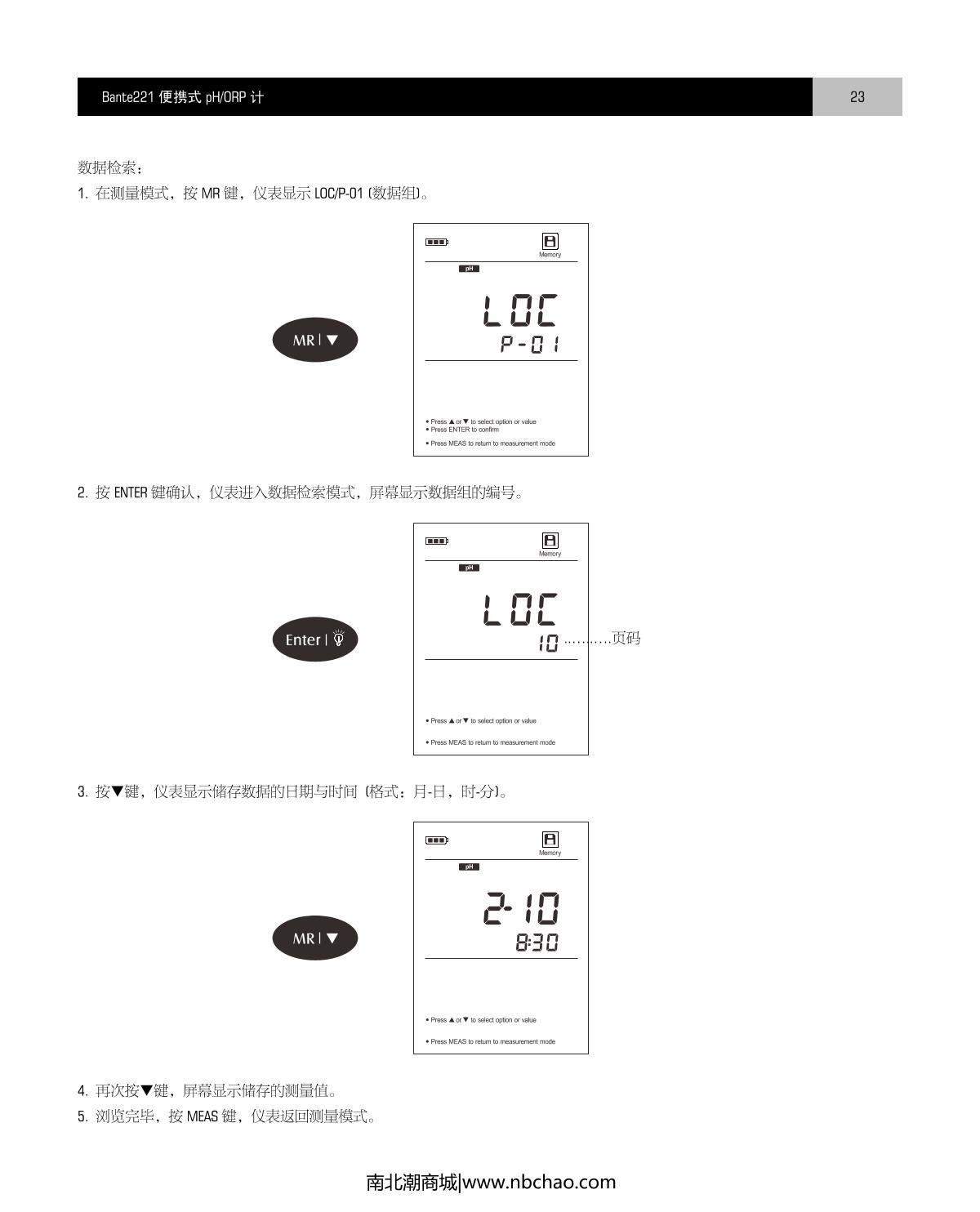 Bante Bante221-CN Portable pHmeterManual page 24