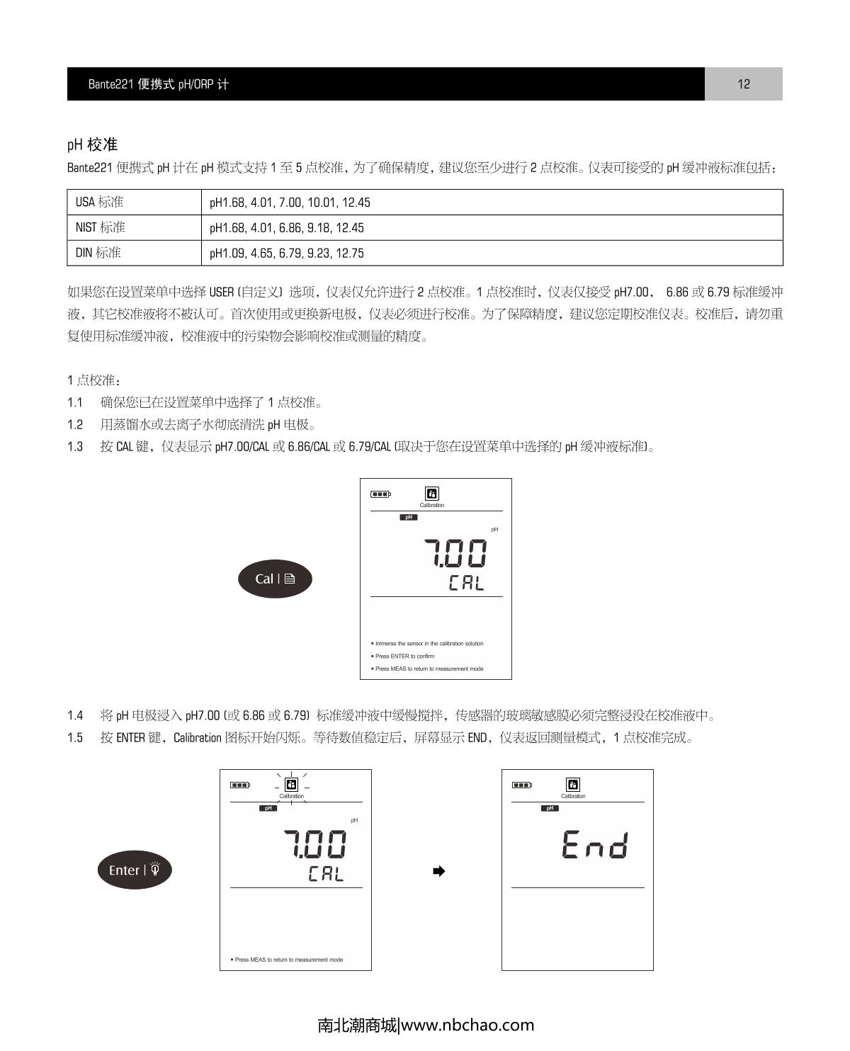 Bante Bante221-UK Portable pHmeterManual page 13
