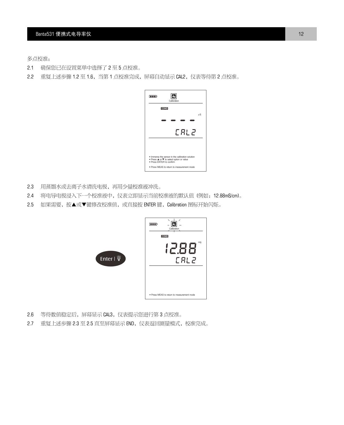Bante Bante531-DL Portable Conductivity MeterManual page 13