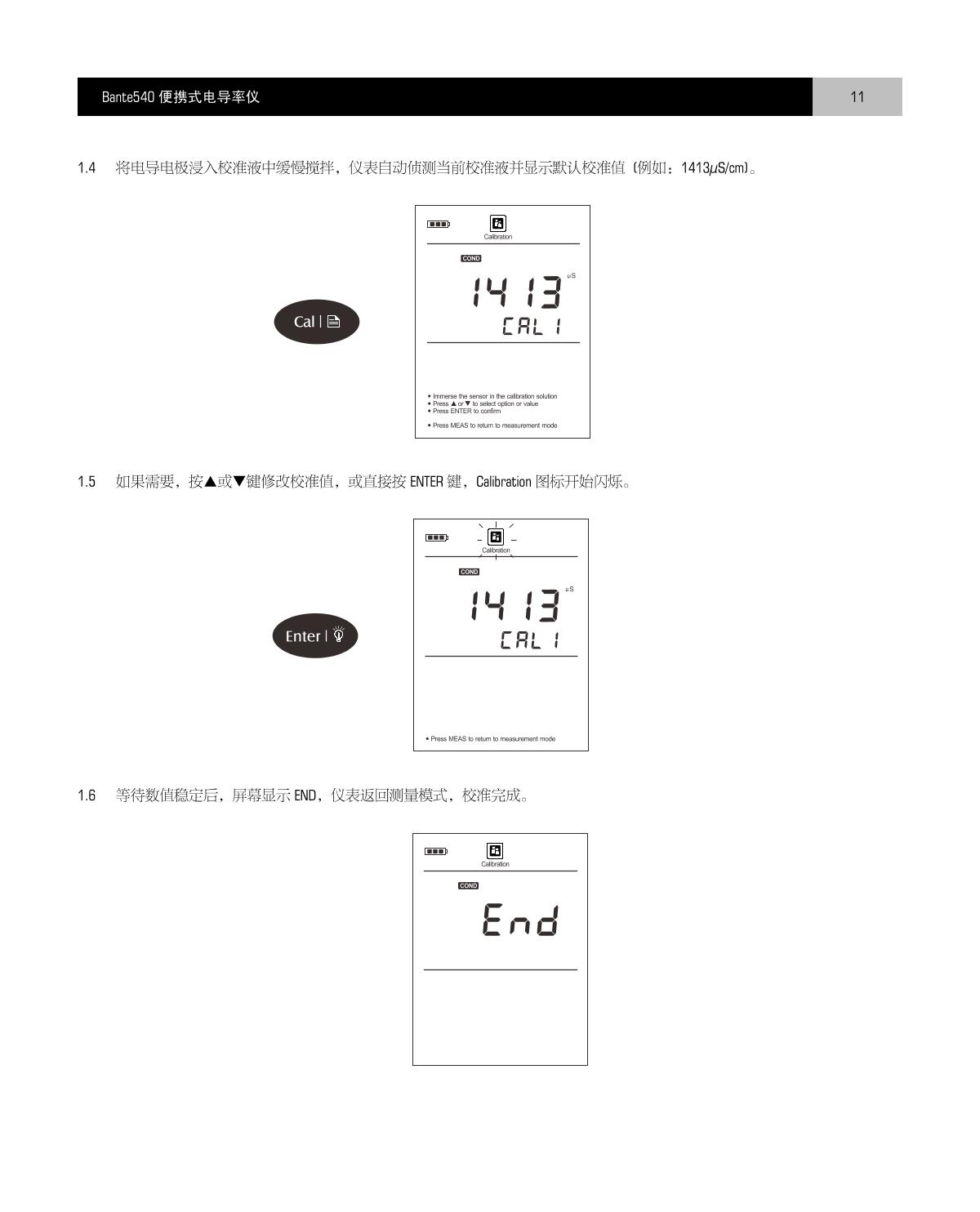 Bante Bante540-DH Portable Conductivity MeterManual page 12