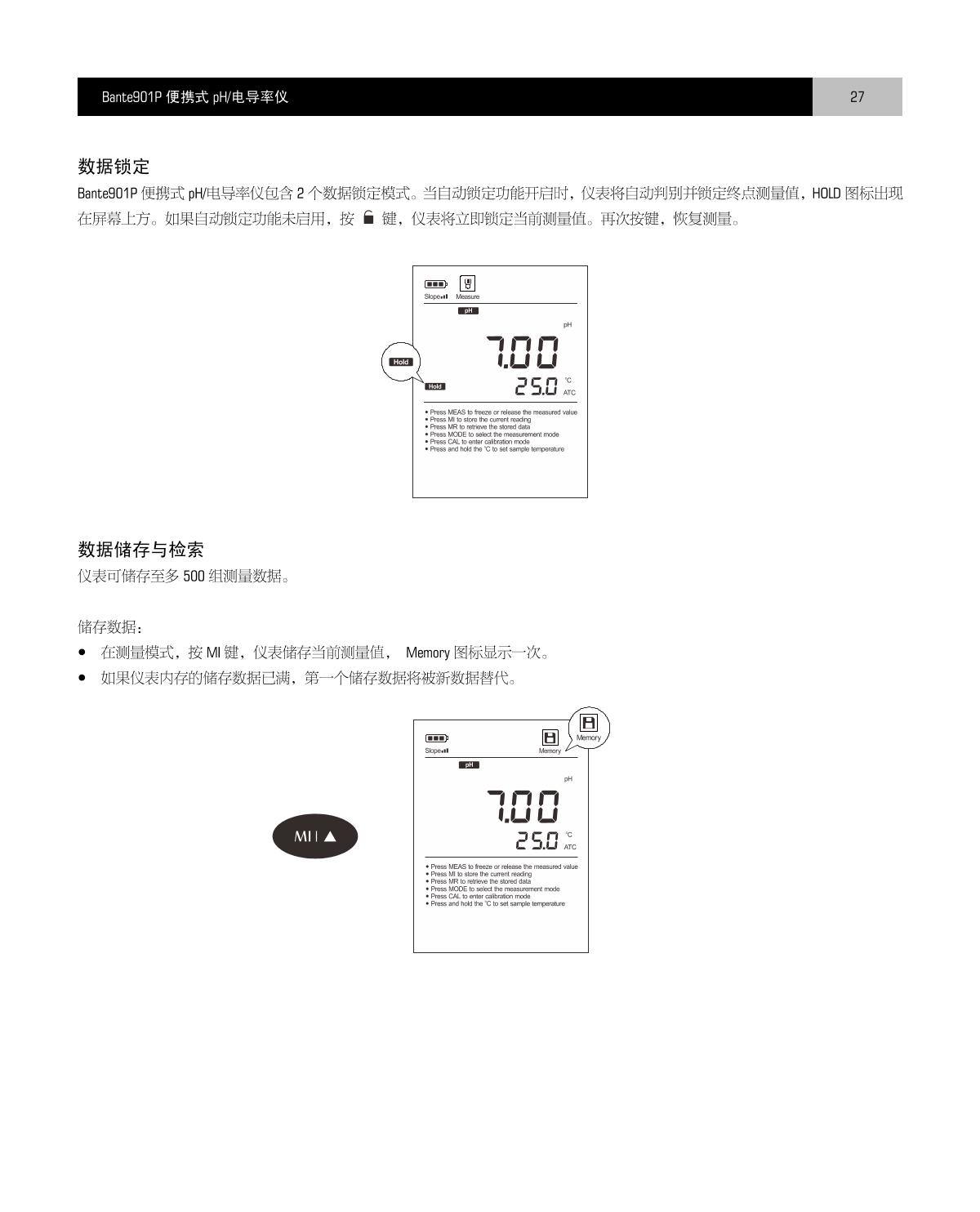 Bante Bante901P-UK Portable Multi-Parameter Water Quality MeterManual page 28