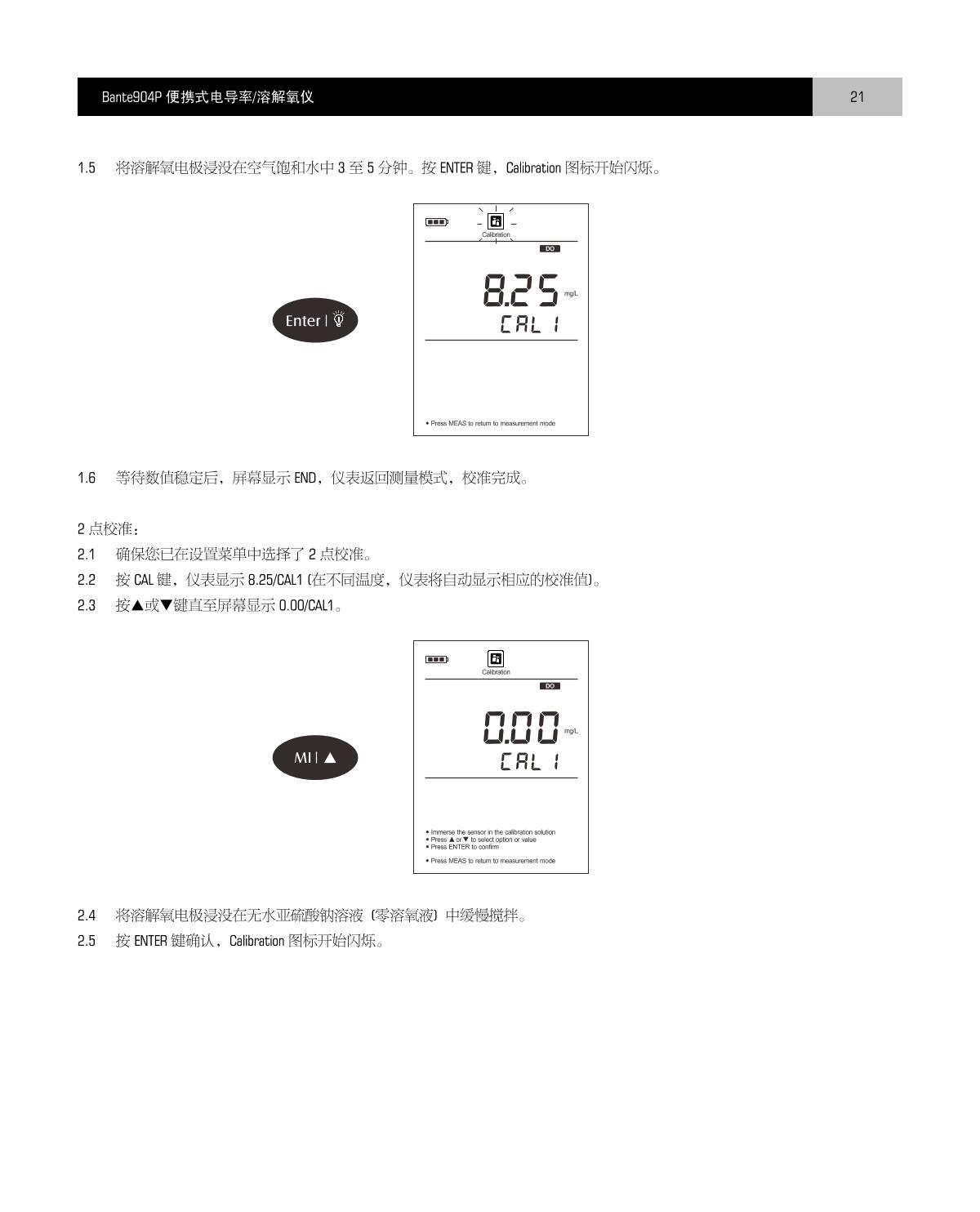 Bante Bante904P-CN Portable Multi-Parameter Water Quality MeterManual page 22