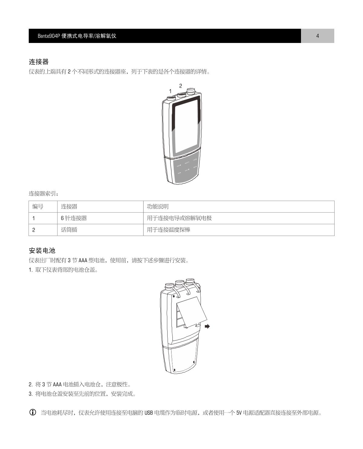 Bante Bante904P-UK Portable Multi-Parameter Water Quality MeterManual page 5