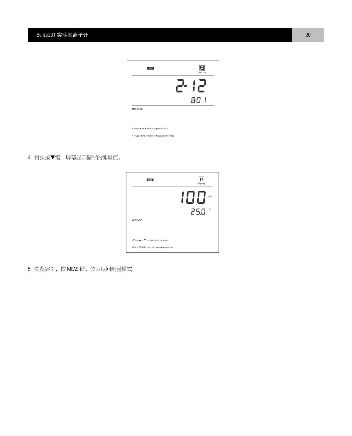 Bante Bante931-Ag Laboratory Ion MeterManual page 21