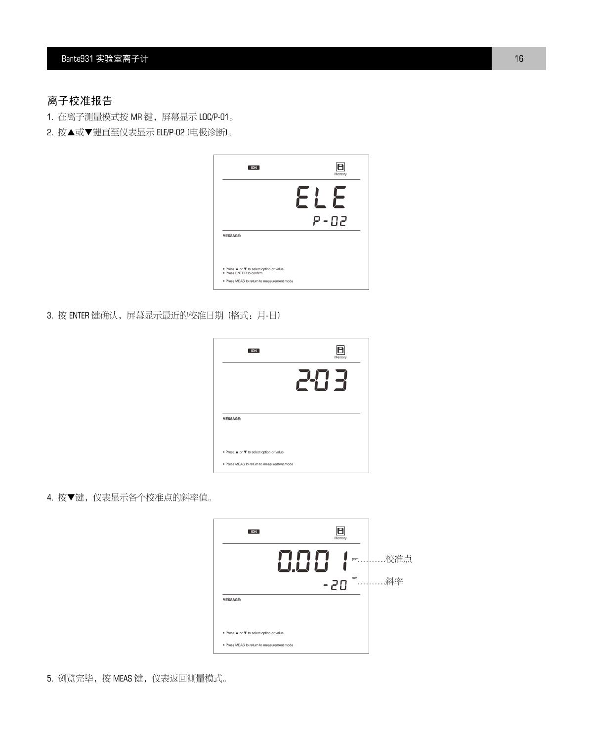 Bante Bante931-Cd Laboratory Ion MeterManual page 17