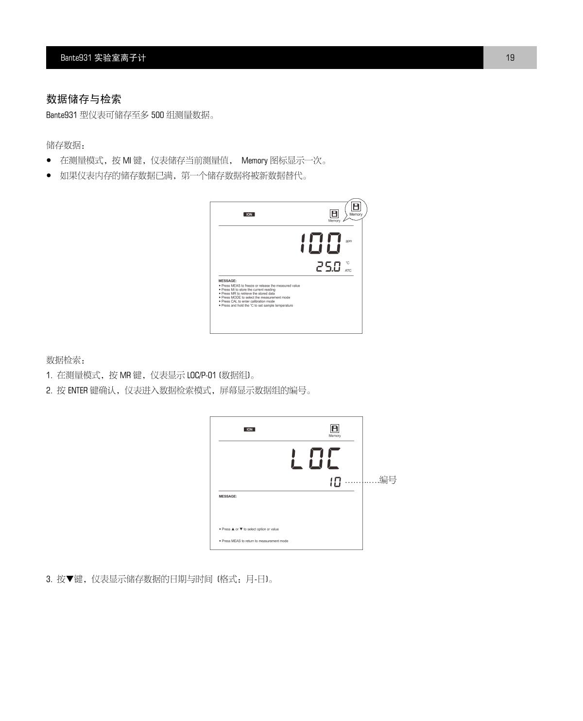 Bante Bante931-I Laboratory Ion MeterManual page 20