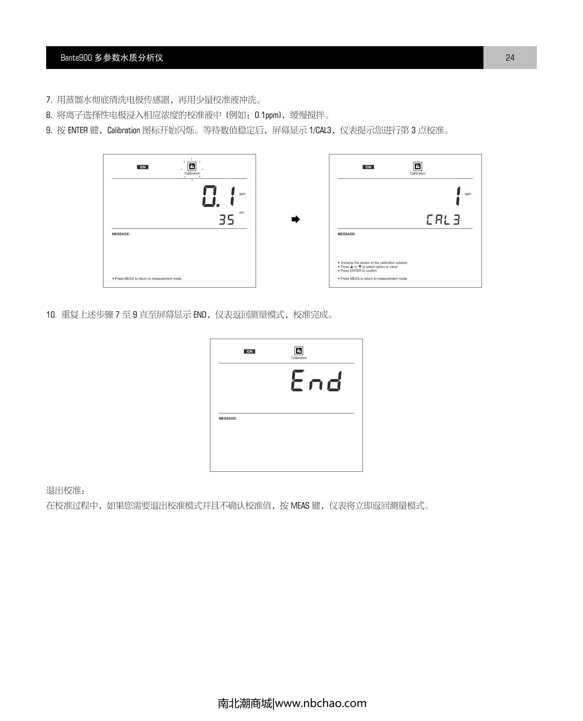 Bante Bante900-CN Laboratory multiparameter Water Quality MeterManual page 25