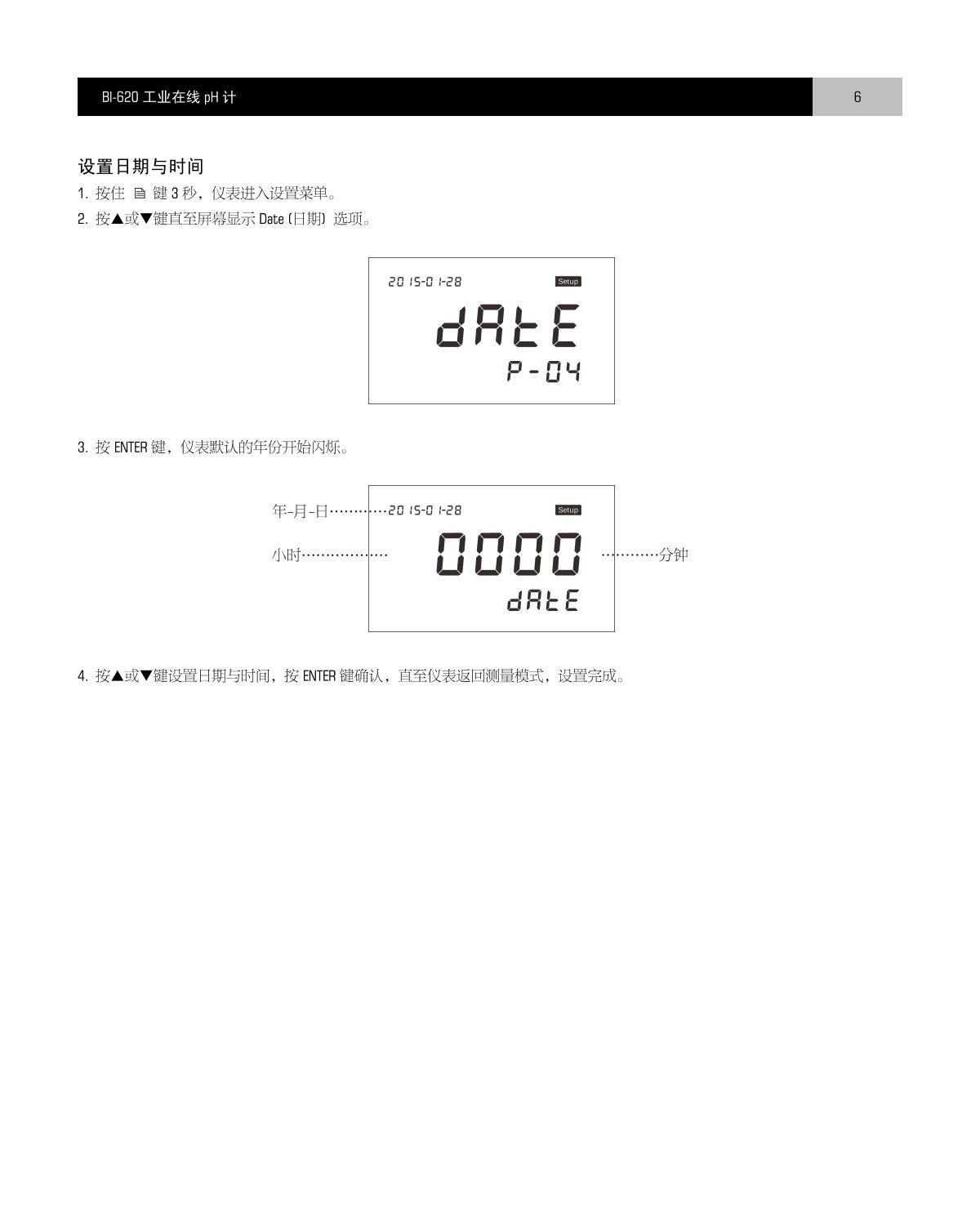 Bante BI-620 Industrial Online pH MeterManual page 7