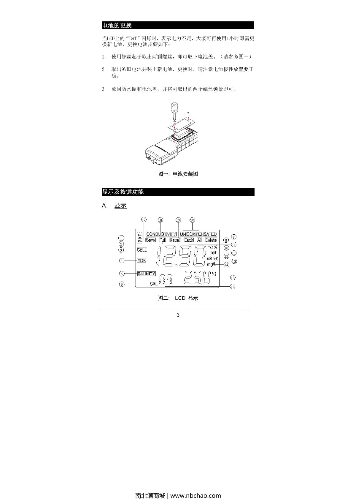 JENCO 3020M Water quality Measurement InstrumentManual page 4