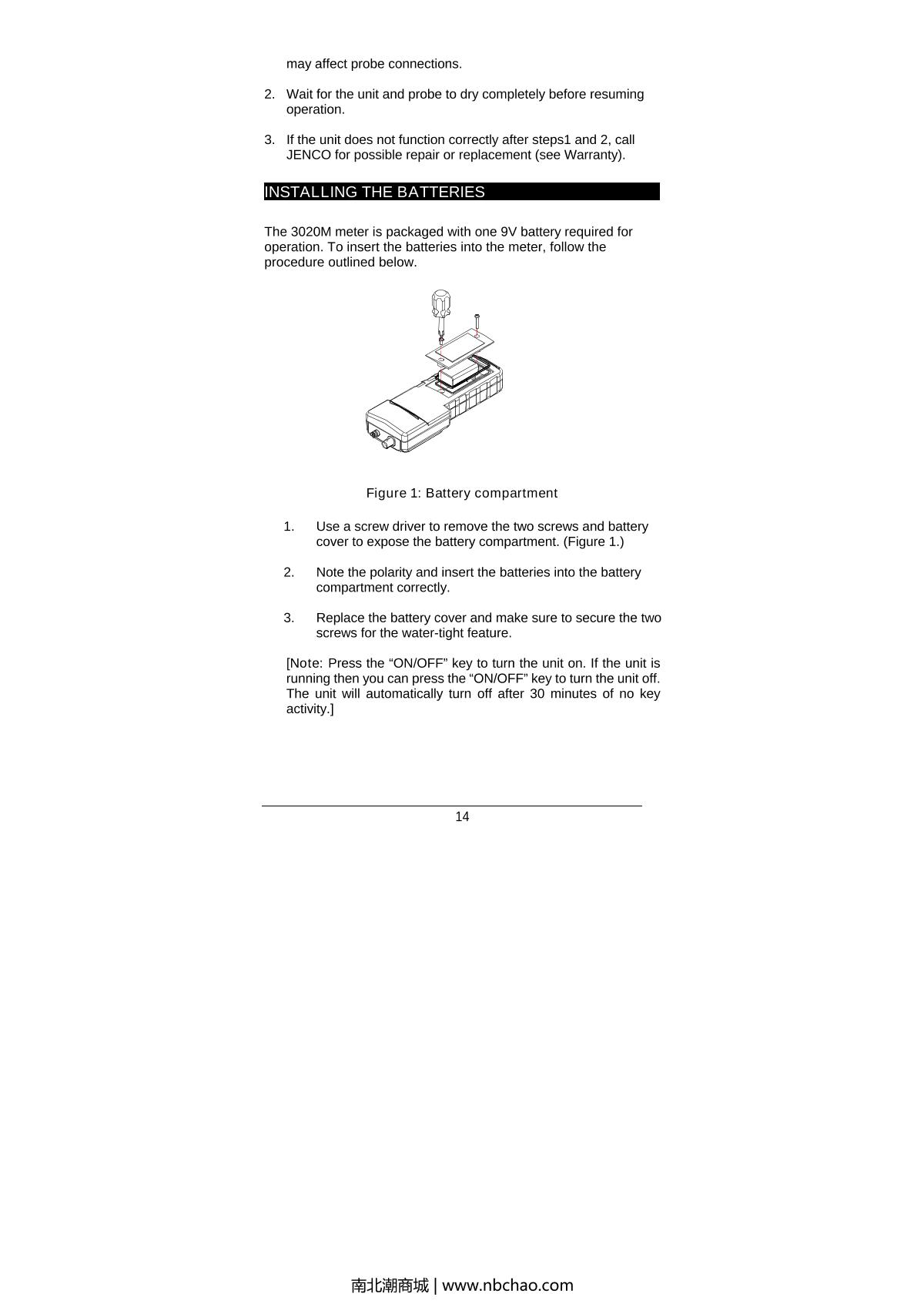 JENCO 3020M Water quality Measurement InstrumentManual page 15